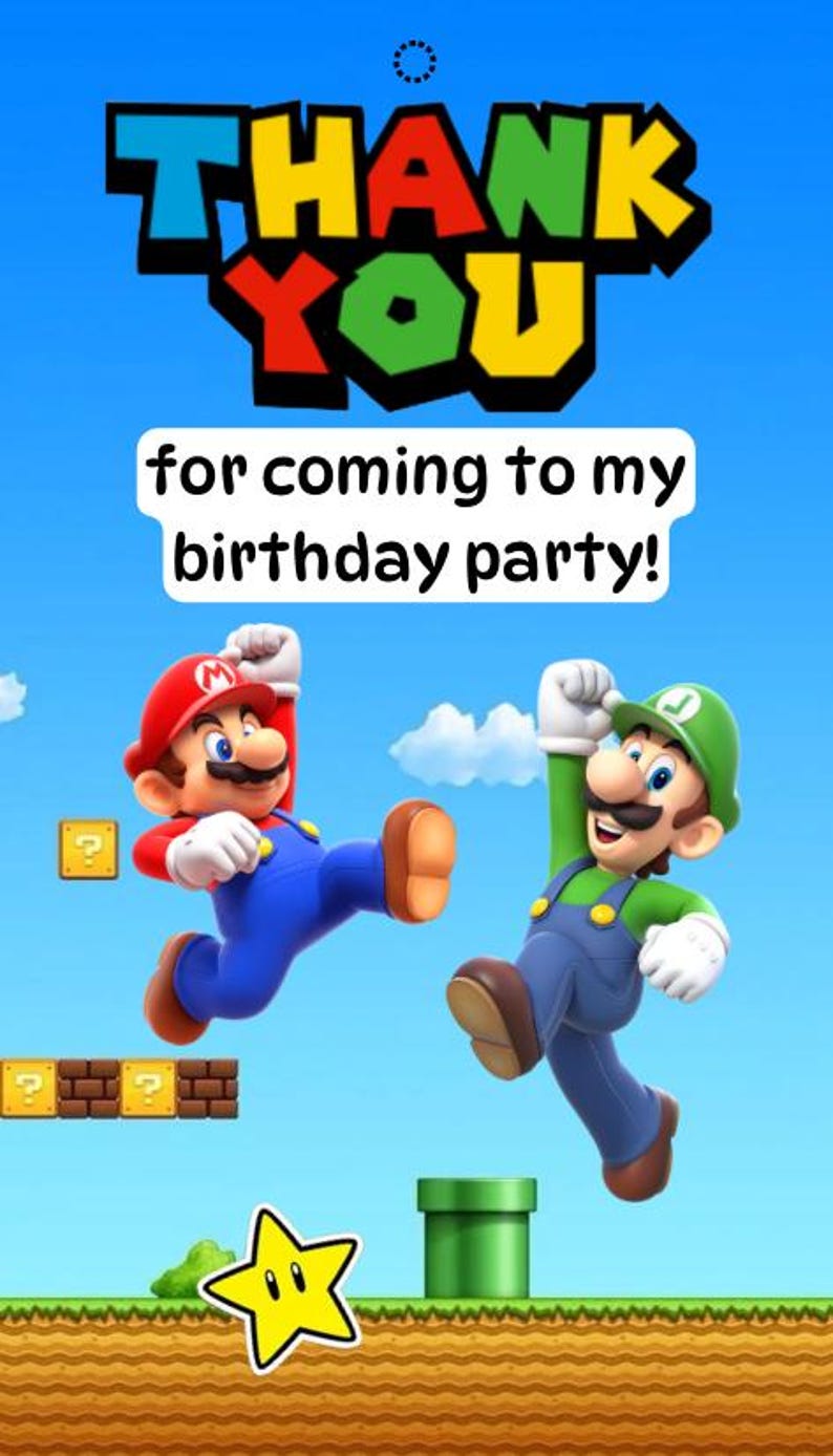 Super Mario Bros Birhday Party Food Labels - Etsy