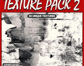 Grunge Texture Pack: Black Paper, TV Noise, Vintage Scan (JPG Digital Download)
