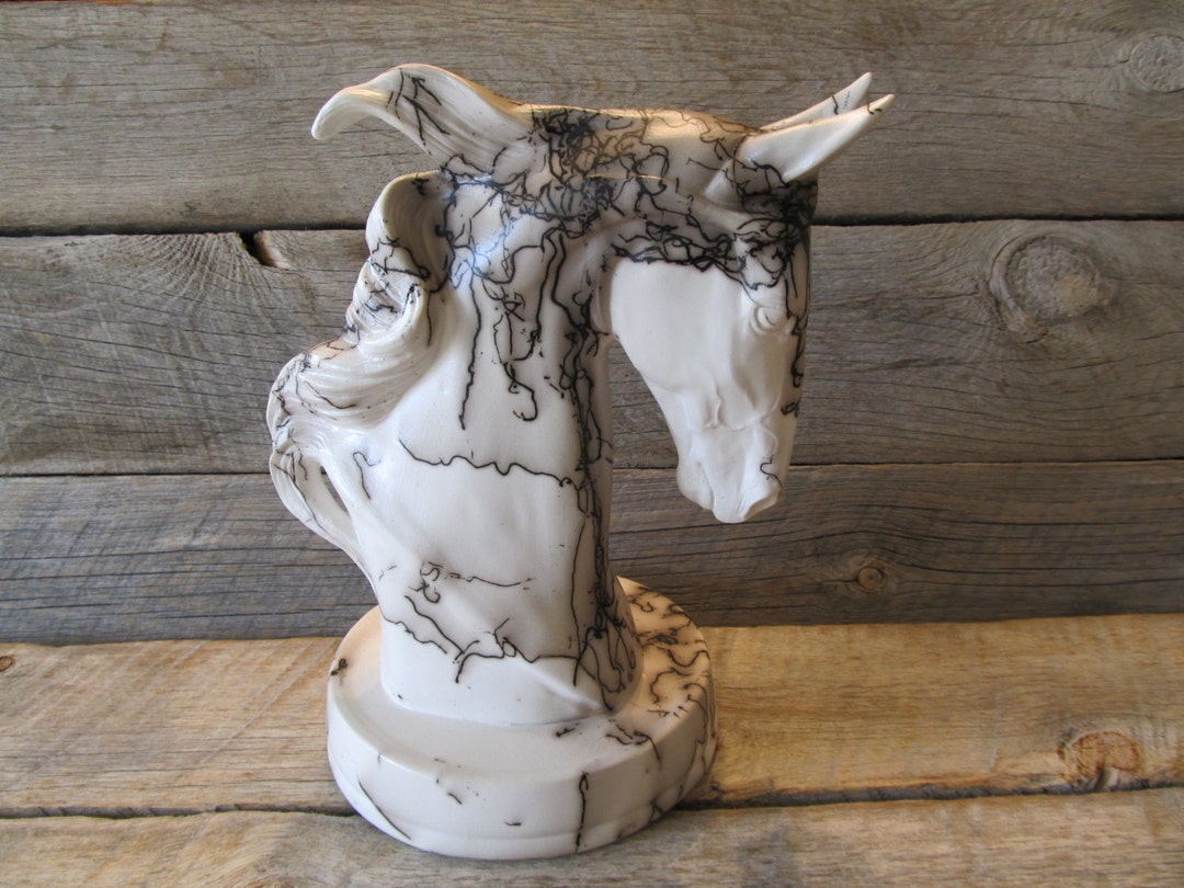 Saddlebred Horse Statue Horse Hair Pottery Horse Hair Raku Etsy