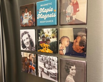 Custom Photo Magnets: Personalized Keepsake Gift, Set of 9