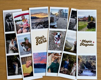 Custom Photobooth Picture Magnets: Personalized Photo Strip Gift