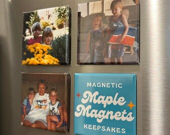 Custom Photo Magnets: Personalized Keepsake Gift, Set of 4