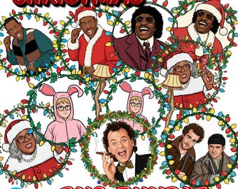 Christmas Movie Actor PNG Bundle | Holiday Film Characters Clipart | Sublimation PNGs | Vintage Movie Aesthetic | Instant Digital Download