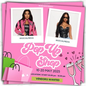 Pop Up Shop Flyer, DIY Pop Up Shop Flyer, Pop up shop Template,  Pop Up Shop Flyer, Pop Up Shop Display, Business Event Flyer