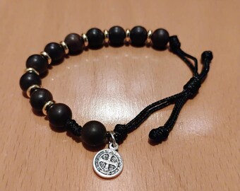 St. Benedict Handmade Rosary Bracelet