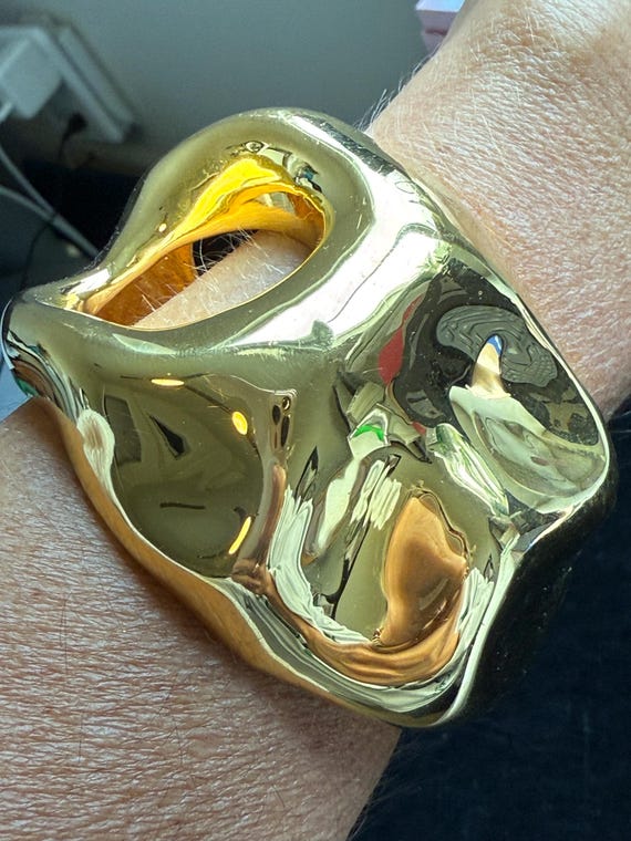 Statement Piece Gold Tone Cuff - image 1