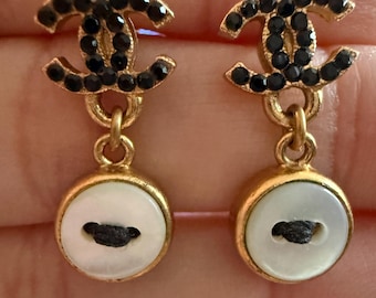 Kolczyki Chanel Signed Vintage