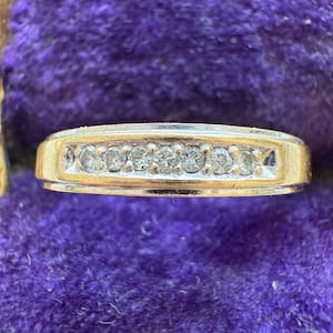 14k Gold 2 Tone Diamond Ring - size 7