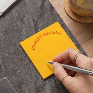 Funny Sticky Notes for Work | Sarcastic Office Desk Gift, AI Humor Notepad 50 Sheets