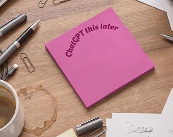 Witzige Haftnotizen fürs Büro | Sarkastischer KI-Notizblock, Humorvolles Geschenk für den Schreibtisch