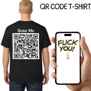 Camiseta divertida con código QR: broma de escaneo/humor sarcástico de oficina, regalo de broma para empleados agotados