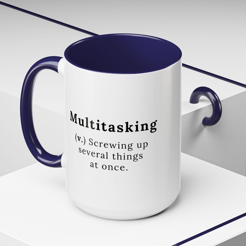 Funny Office Mug Multitasking Definition Cup, Sarcastic Work Humor Gift ...