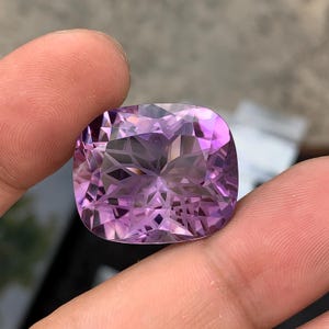 Natural Amethyst Loose Gemstone – 44.50 Carats Cushion Cut Loupe Clean African Gem