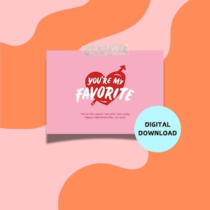 Cartões especiais de Dia dos Namorados, Cartão de Dia das Galentine, Presentes digitais para impressão, Envie amor instantaneamente, Saudações exclusivas, Bonito e simples