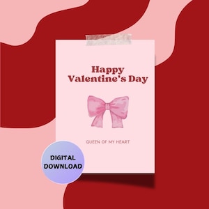 Cartões especiais de Dia dos Namorados, Cartões de Dia das Galentine, Presentes digitais para impressão, Envie amor instantaneamente, Saudações exclusivas, Lindas e simples