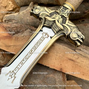 Handmade Steel Barbarian Sword Replica | Fantasy Warrior Display Collectible