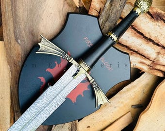 Dark Sister Sword – Premium Replica | Handmade Collectible | Targaryen Inspired Prop | GOT Decor | Cosplay gift for him | Christmas Gift