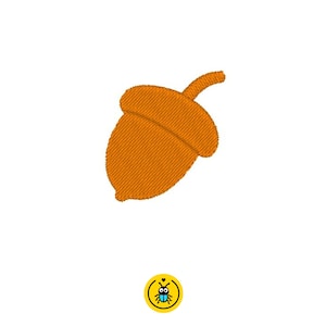 Acorn embroidery design, ITH machine embroidery, mini fall embroidery, oak tree, autumn decor, digital download