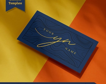 Blue Cynosure Business Card Digital Template - Sleek and Professional (Canva Editable)