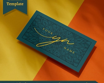 Teal Cynosure Business Card Digital Template - Sleek and Professional (Canva Editable)