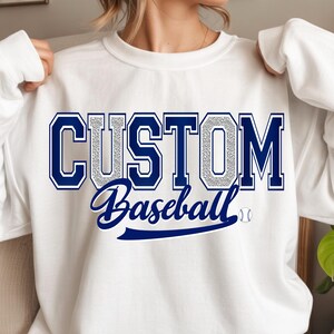 Anpassat basebolllag PNG, personlig maskotdesign (digital nedladdning)