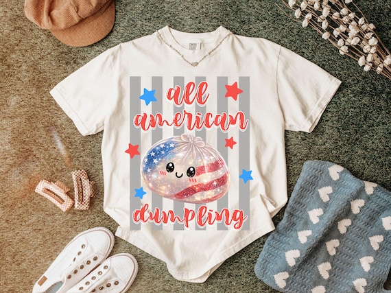 All American Dumpling PNG, American Dumpling png, Funny 4th of july sublimation design , 4th of July Kids PNG