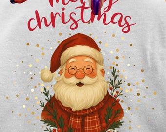 Vintage Santa Claus PNG: Retro Christmas Sublimation Design (Digital Download)