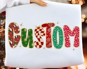 Personalized Christmas Name PNG, Holiday Clipart (Digital Download)
