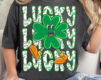 Lucky Shamrock St Patrick's Day Shirt Graphic (PNG)