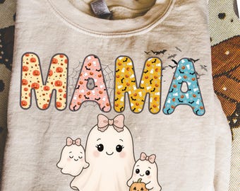 Halloween Mama PNG: Gruseliges Herbst Shirt Design (Digitaler Download, Kommerzielle Nutzung OKAY