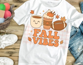 Cozy Fall Vibes PNG: Pumpkin Autumn Sublimation Design (Digital Download)