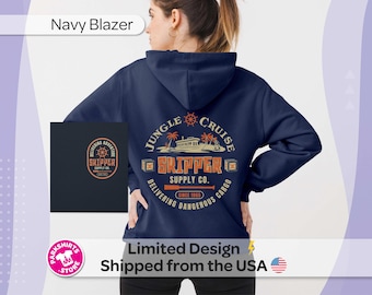 Disney Jungle Cruise Hoodie | Skipper Supply Co Since 1955 | Unisex Adventureland Sweatshirt | Jungle Boat Ride Disney Hoodie