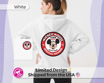 Vintage Mickey Mouse Club 1955 unisex hoodie | Retro Disney-trui