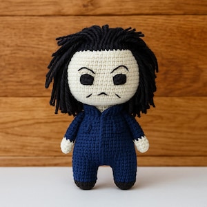 Michael Myers Crochet Doll Pattern PDF, Halloween Amigurumi, Horror Crochet Toy, Spooky Crochet Doll, Creepy Plush Toy Tutorial