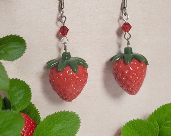 Miniature Strawberry Earrings