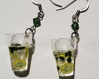 Mojito Miniature Food Charm Earrings