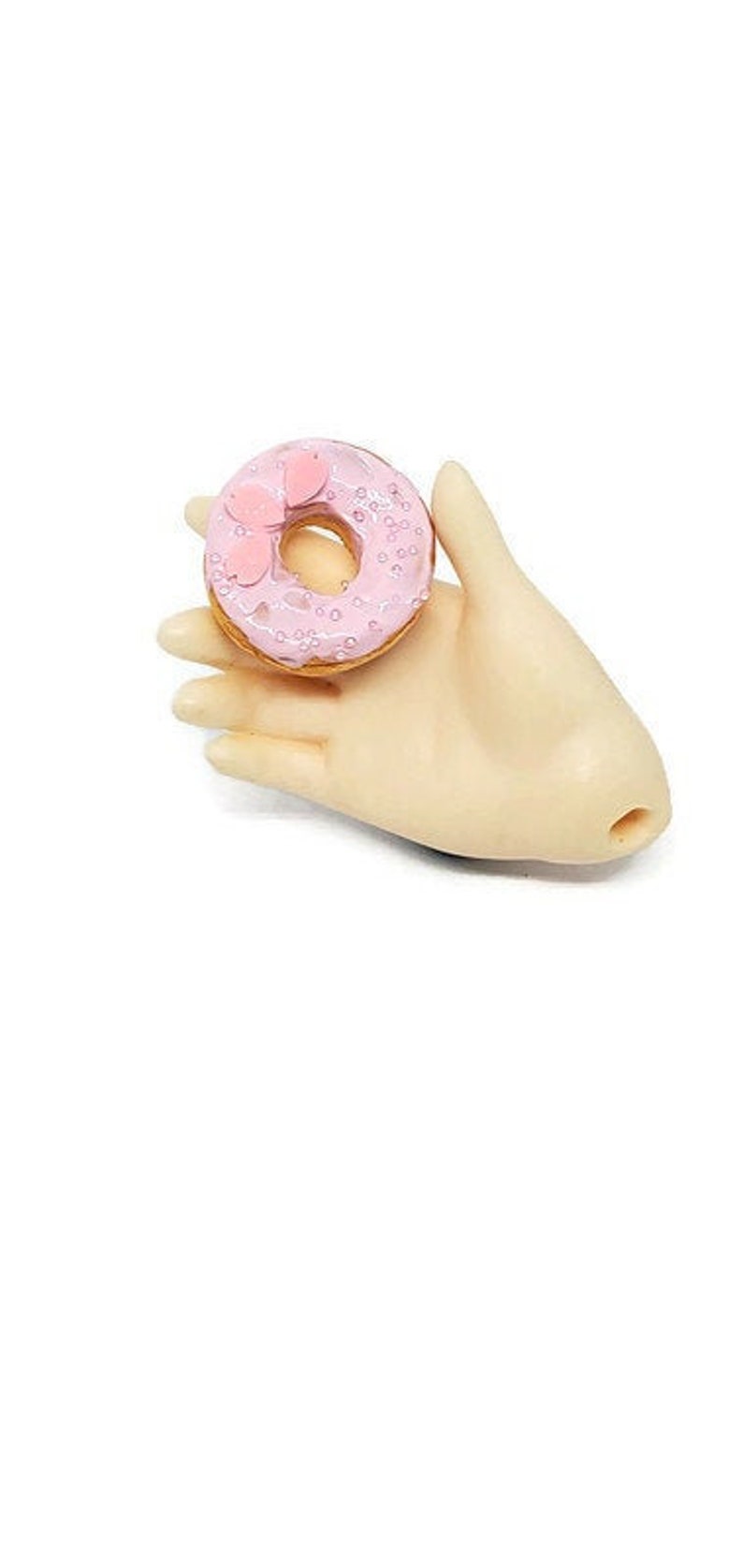 MSD Miniature Pink Sakura Donut, 1:4 Scale Ball Jointed Doll Junk Play Food Bild 1