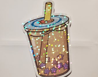 Holographic Milk Tea Boba Sticker