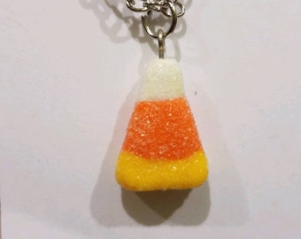 Candy corn necklace, Halloween jewelry