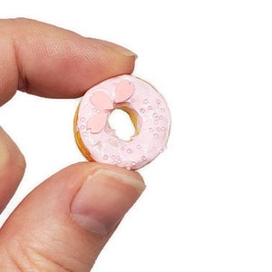 MSD Miniature Pink Sakura Donut, 1:4 Scale Ball Jointed Doll Junk Play Food Bild 2