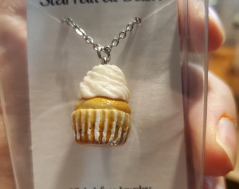 Vanilla Cupcake Charm necklace