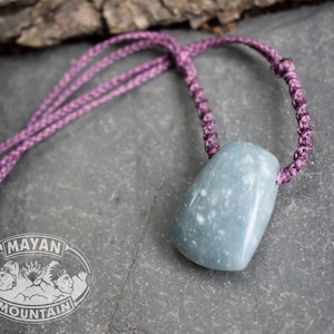MAYAN WARRIOR NECKLACE // Guatemalan Jadeite Jade // Adze Celt Hatchet Tool // Handmade Pendant // Mayan Mountain