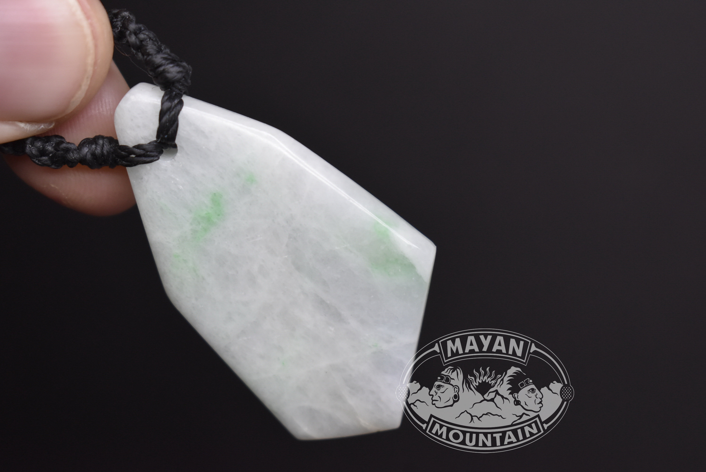 TRANSLUCENT LUNA! // White Jadeite Jade With Imperial Green