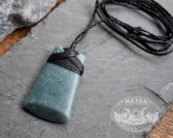 ADZE CELT ToKI // GuATEMALAN Jadeite Jade LIGHT Blue // Snowy Princesa // Guatemala // Woven Necklace // Mayan Mountain