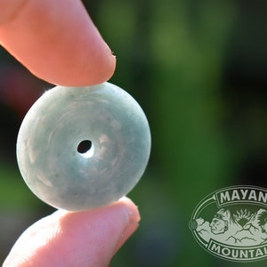 LIGHT CELESTIAL BLUE !! // Three Sizes // Natural Untreated Grade A // Guatemalan Jadeite Jade // Mayan Mountain // 22 to 27 mm