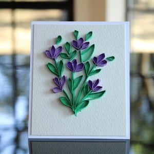 Cartão com penas, cartão feito à mão, cartão de felicitações, cartão de aniversário, cartão de flores