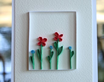 Quilled Card, Birthday Card, Greeting Card, Handmade Card