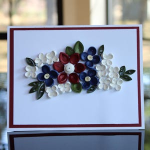 3D Quilled Karte, handgemachte Karte, Grußkarte, Geburtstagskarte, Blumenkunst