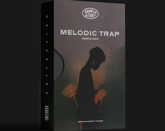 Melodic Trap Sample Pack: Bass, Drums, Synths, One Shots (Instant Download)