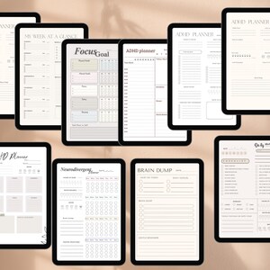 ADHD Planner for Adults & Students (10 Pages) | Printable Daily Focus Organizer | Undated Neurodivergent To-Do List for Productivity  Menta